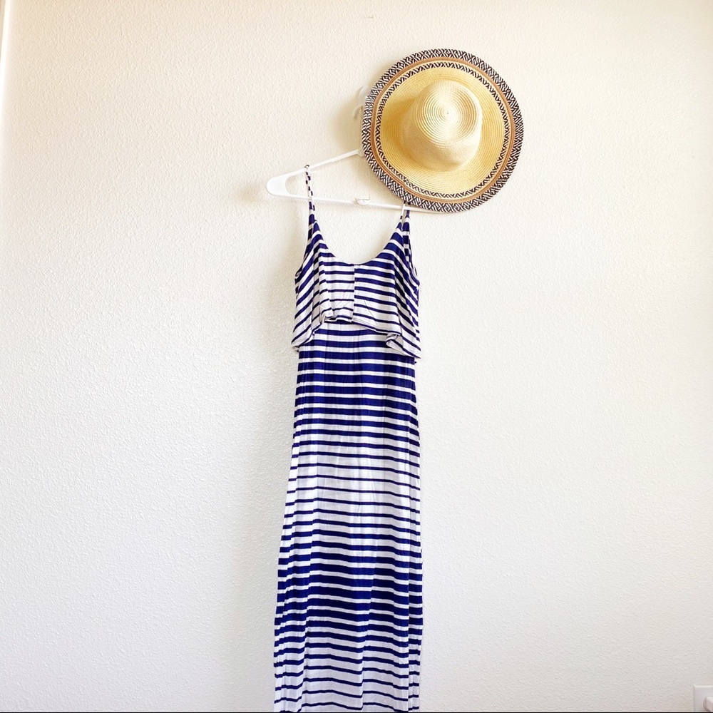 Long striped maxi dress